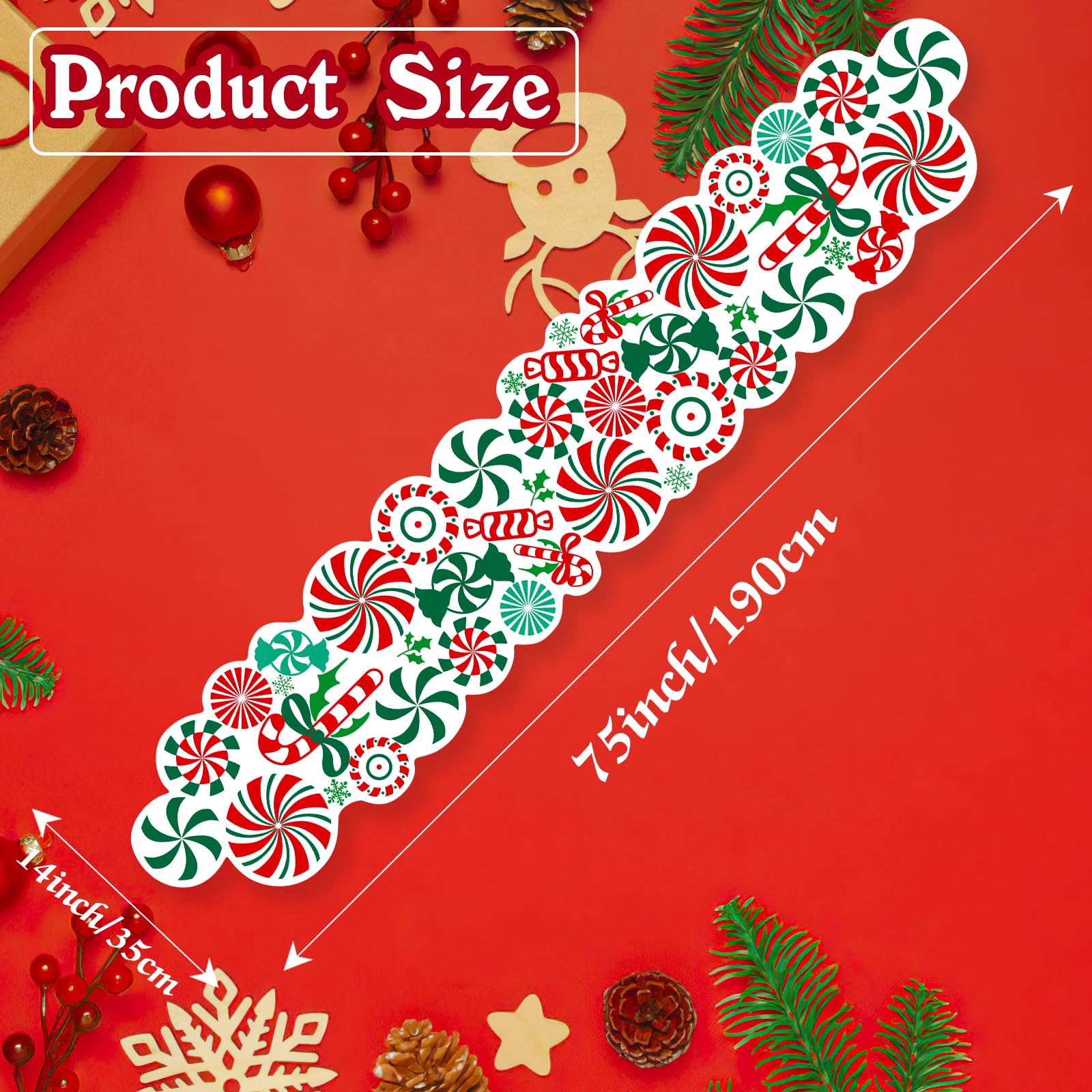 Amazon.com: FOIMAS Christmas Candy Table Runner,71x13 Inches Candy